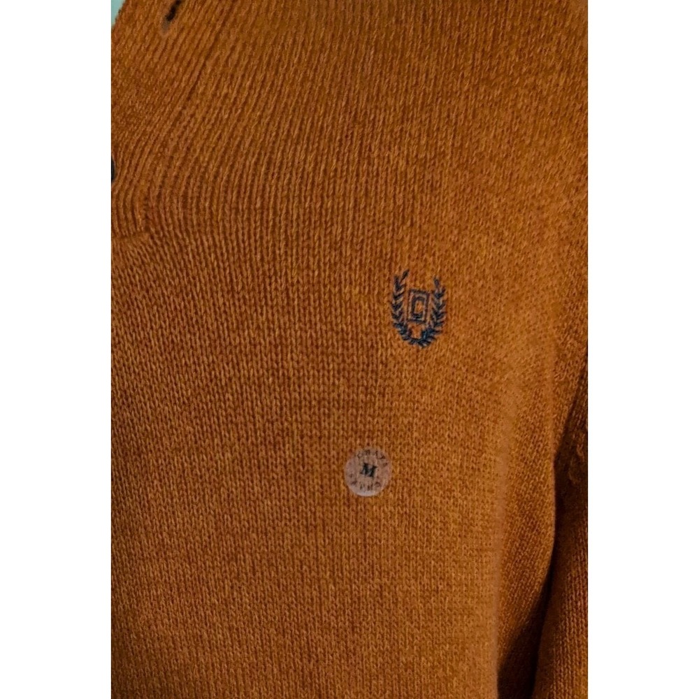 Chaps Men's Mock-Neck Sweater Medium Burnt Orange In Color New With Tags - Picture 4 of 12
